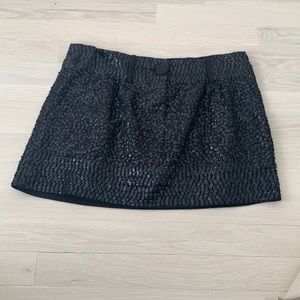 Charlie Joe St Tropes mini skirt size M black sequins